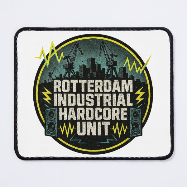 Item preview, Rotterdam Industrial Hardcore Unit – Gabber & Hardstyle City Logo designed and sold by |TRSSHOP|.