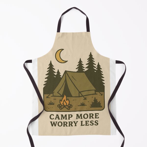 Item preview, Camp More Worry Less Retro Camping Design designed and sold by MIArt Studio.