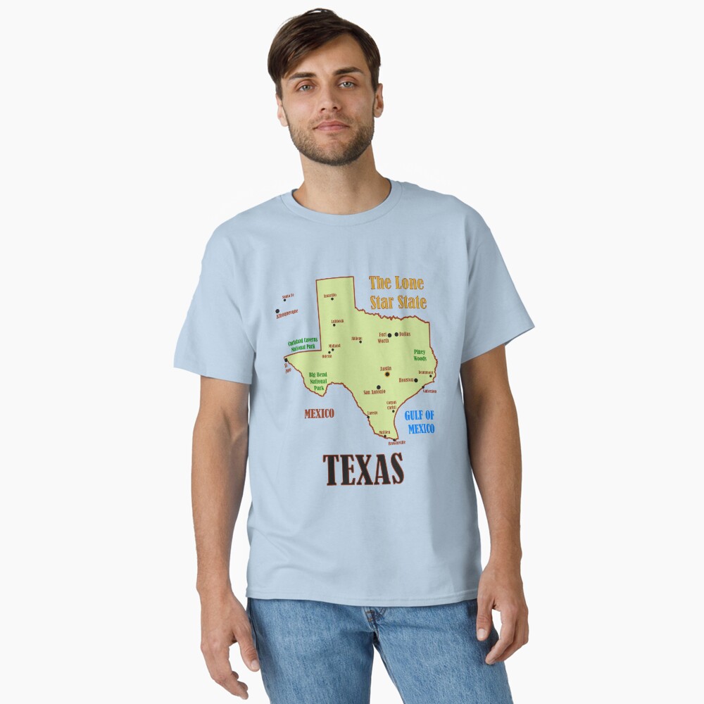 Texas State Map Poster
