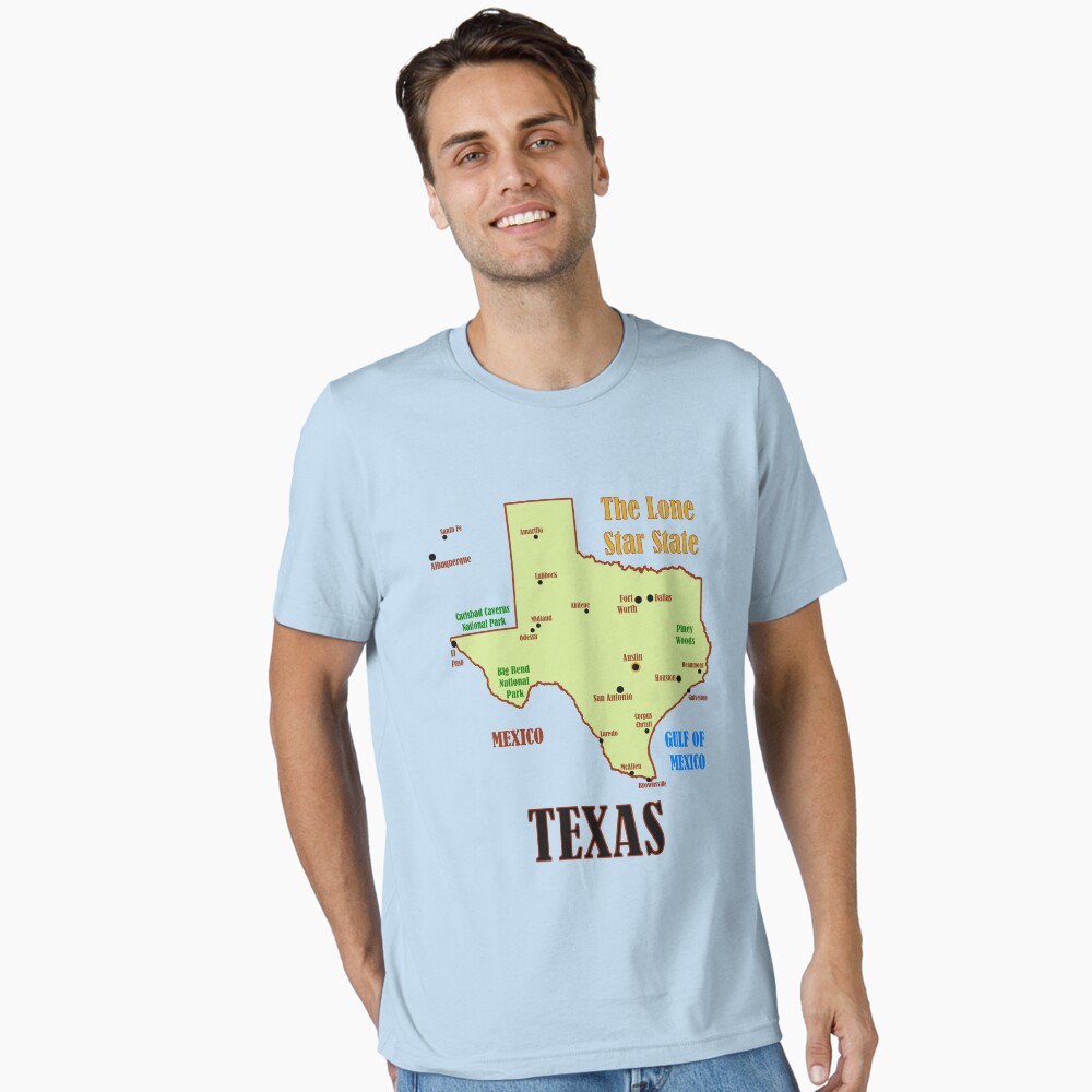 Texas State Map Poster
