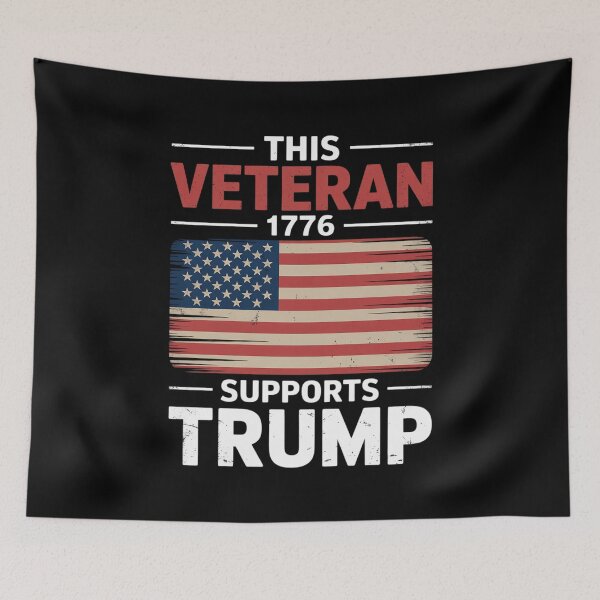 Item preview, This Veteran Supports Trump 2024 American Flag 4th Of July  designed and sold by THagBlue.