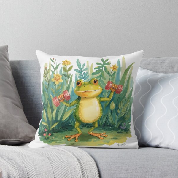 Item preview, Fitness Frog in the Garden designed and sold by Snacky Paws.