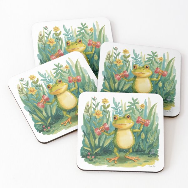 Item preview, Fitness Frog in the Garden designed and sold by Snacky Paws.
