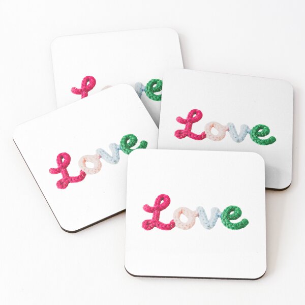 Item preview, Tejido acogedor con texto "Love" y texto en inglés con hilo metálico: un bonito regalo para San Valentín o cualquier ocasión. designed and sold by disenokart.