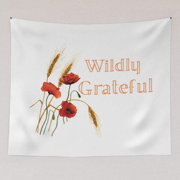Item preview, Wildly grateful poppies and wheat designed and sold by OnaleeNicklinArt.
