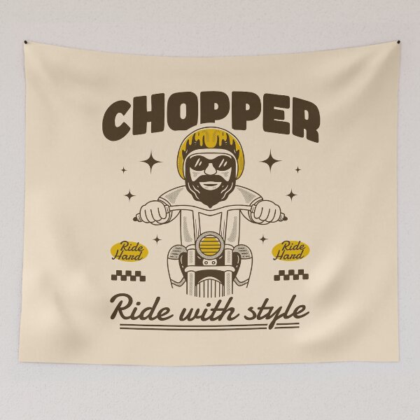 Item preview, Retro Chopper Rider Illustration with Bold Vintage Style designed and sold by adipra.