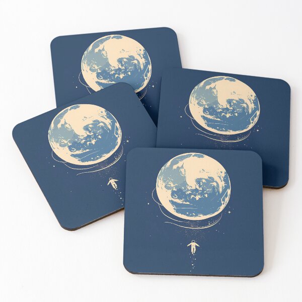 Item preview, Minimal Falling Pajama Astronaut – Modern Silhouette Toward Earth Icon designed and sold by Windy-market.