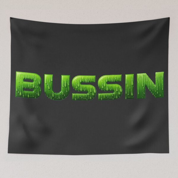 Item preview, BUSSIN' Slime Drip Text | Toxic Ooze Green Melting Typography Sticker designed and sold by Jaani-T.
