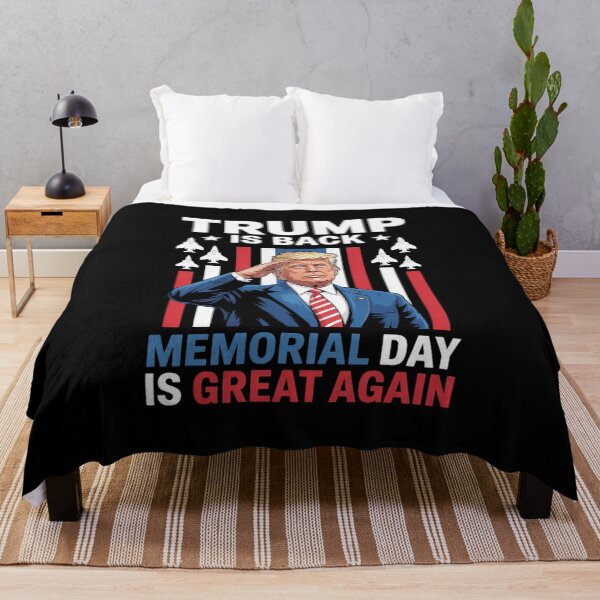 Item preview, Trump is Back Memorial Day is Great Again American Flag  designed and sold by THagBlue.