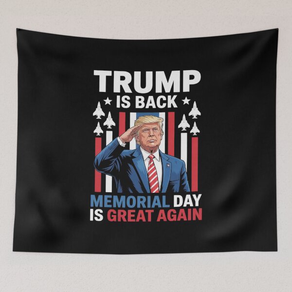 Item preview, Trump is Back Memorial Day is Great Again American Flag  designed and sold by THagBlue.