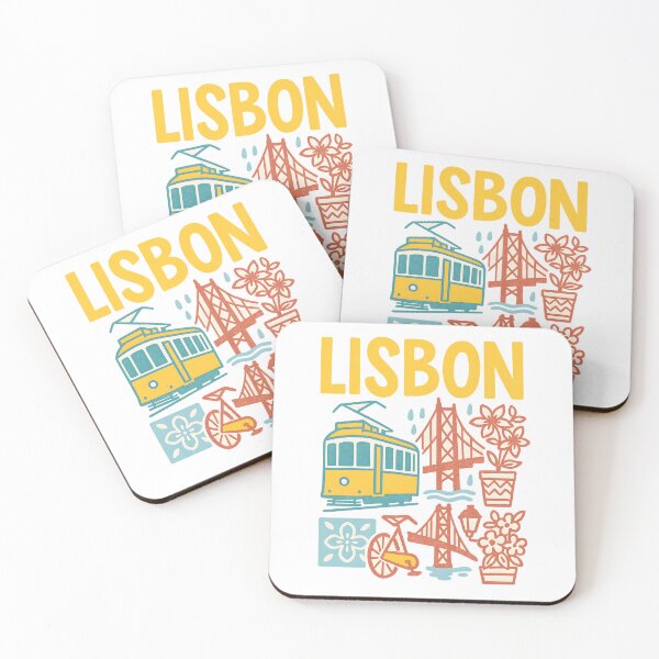 Item preview, Lisbon Portugal Minimal Line Art – European Travel Sticker designed and sold by Suzy Perez Art.