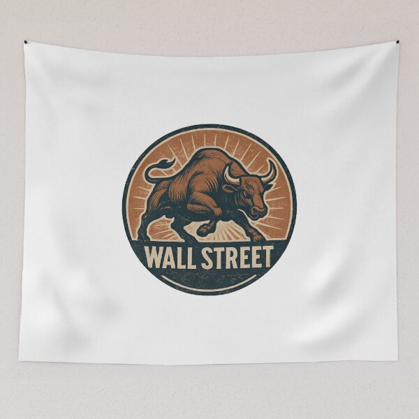 Item preview, Wall Street Bull – Vintage Stock Market Logo designed and sold by Dax Studio.