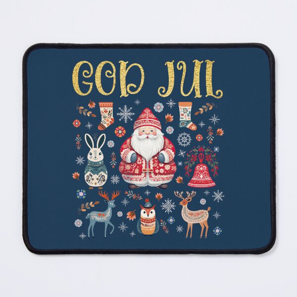 Item preview, God Jul Scandinavian Christmas – Santa Nordic Folk Art Winter designed and sold by Pingestre.