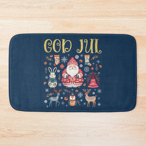 Item preview, God Jul Scandinavian Christmas – Santa Nordic Folk Art Winter designed and sold by Pingestre.