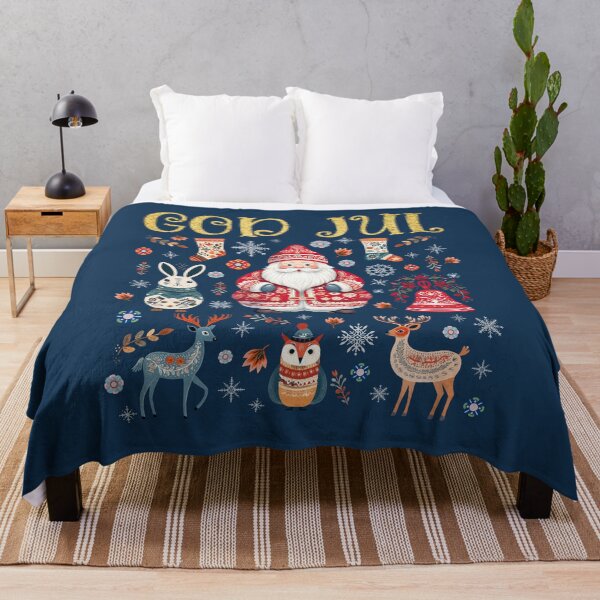 Item preview, God Jul Scandinavian Christmas – Santa Nordic Folk Art Winter designed and sold by Pingestre.