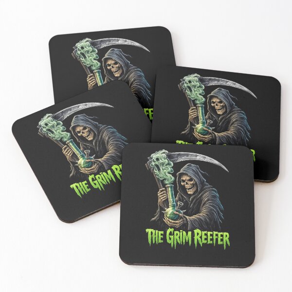 Item preview, The Grim Reefer | Horror Stoner Reaper Art designed and sold by Sonic Nova Studios.