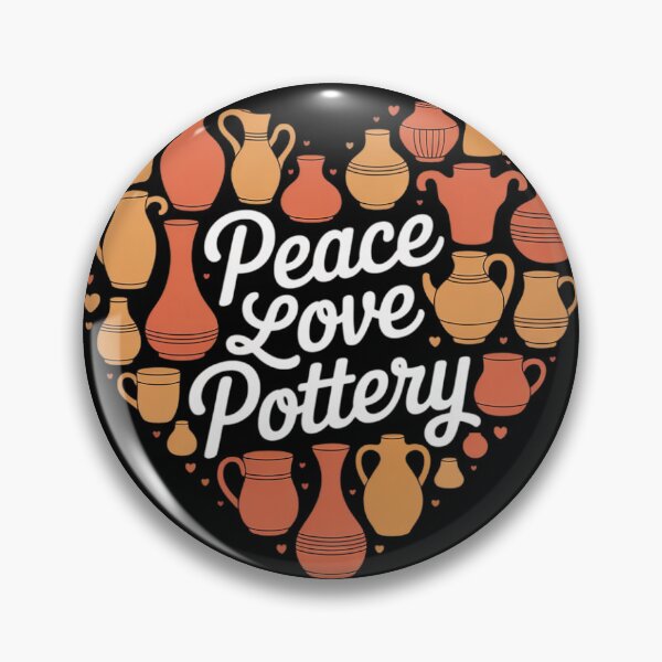 Item preview, Peace Love Pottery - Ceramic Potter Ceramicist Craft Artist  designed and sold by KotexTemu.