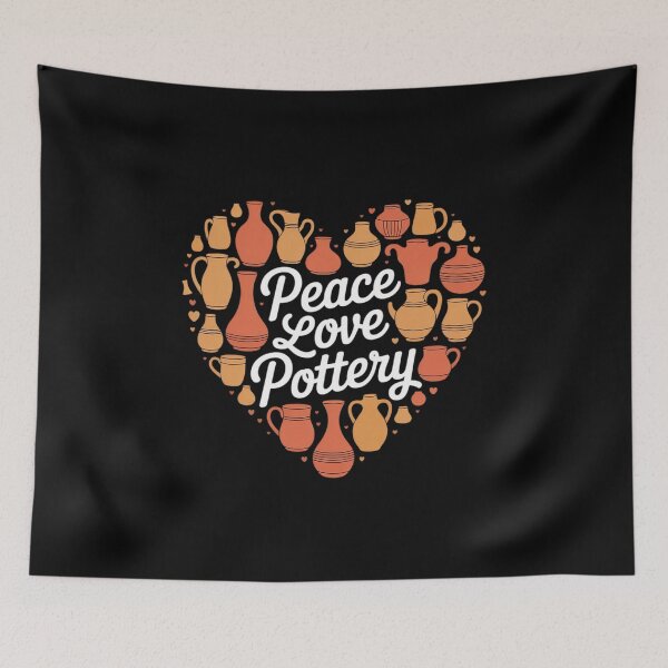 Item preview, Peace Love Pottery - Ceramic Potter Ceramicist Craft Artist  designed and sold by KotexTemu.