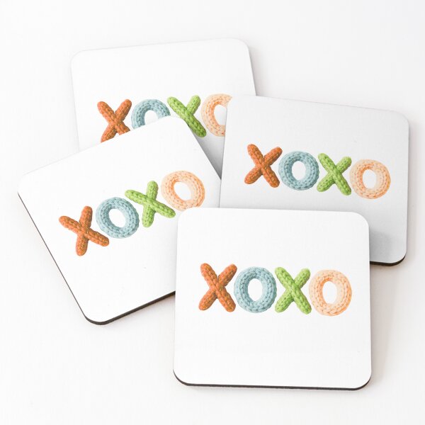 Item preview, Chunky Knit "XOXO" Hugs and Kisses Text - Cozy Pastel Valentine's Day Design designed and sold by disenokart.