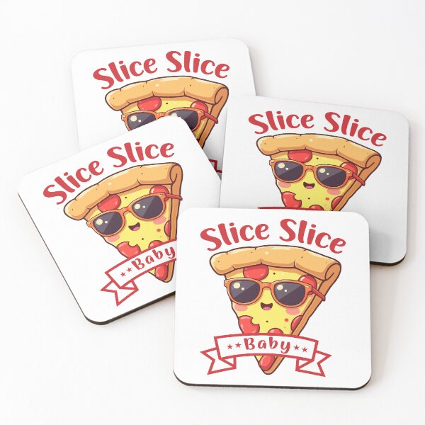 Item preview, Slice Slice Baby T-Shirt - Funny Pepperoni Pizza Pun 90s Nostalgia Tee designed and sold by Design-Pro-21.