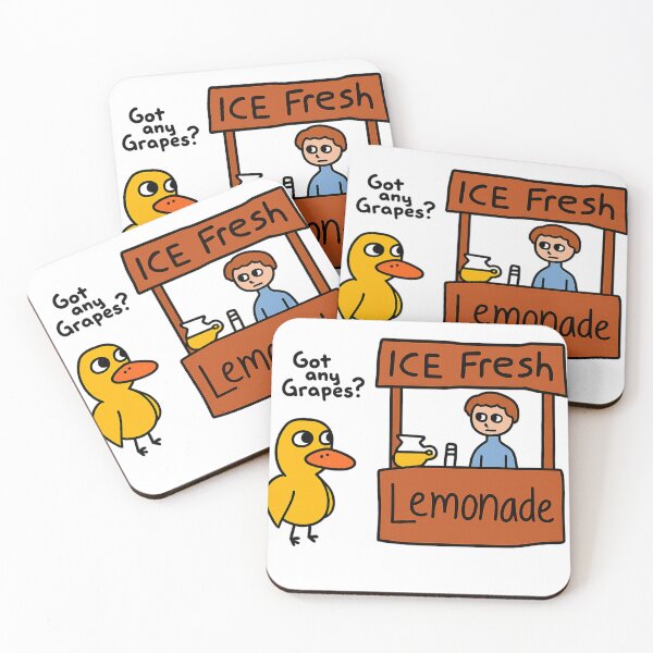 Item preview, Funny Duck at Lemonade Stand Awkward Summer Cartoon designed and sold by haitrieuic96.