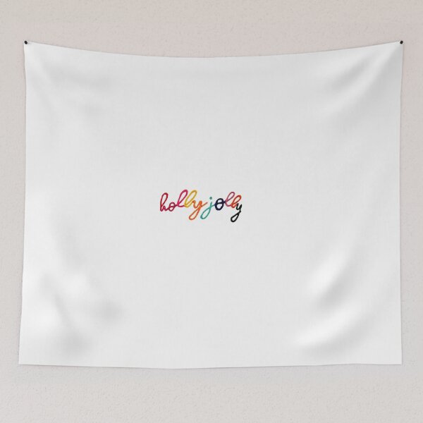 Item preview, Holly Jolly Colorful Embroidered Script Text - Bright Rainbow Christmas Design designed and sold by disenokart.