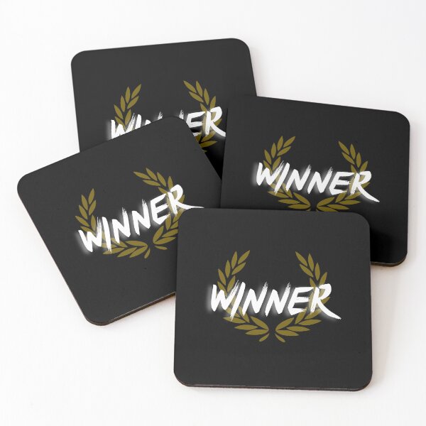 Item preview, WINNER Gold Laurel Wreath | Motivational Victory Typography designed and sold by samet-bas.