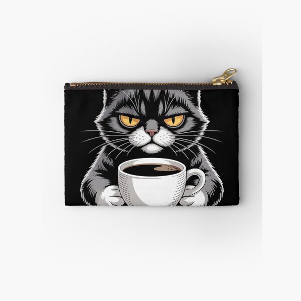 Item preview, Insomnia Cat Drinking Coffee Because Murder Is Wrong designed and sold by NailMolisa.