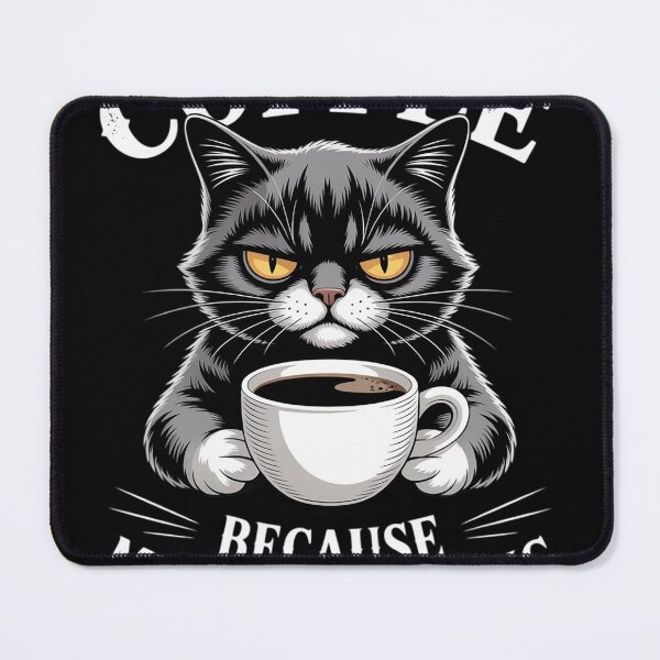 Item preview, Insomnia Cat Drinking Coffee Because Murder Is Wrong designed and sold by NailMolisa.