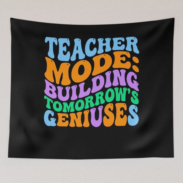 Item preview, Teacher Mode Building Tomorrow's Geniuses Bold Typography designed and sold by 519xdesign.