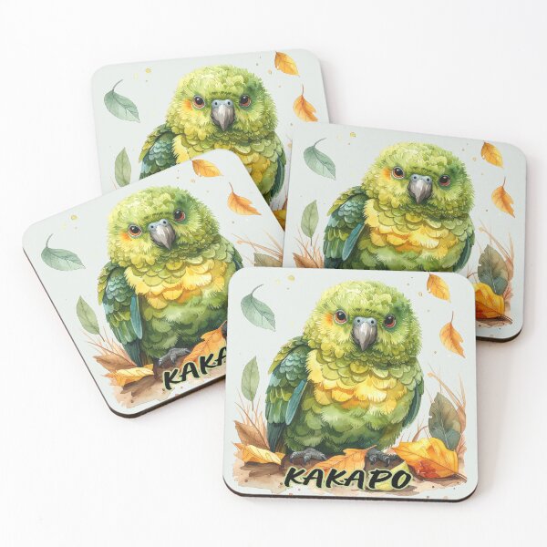 Item preview, Kakapo parrot in jungle leaves, funny designed and sold by LiskoDesign.