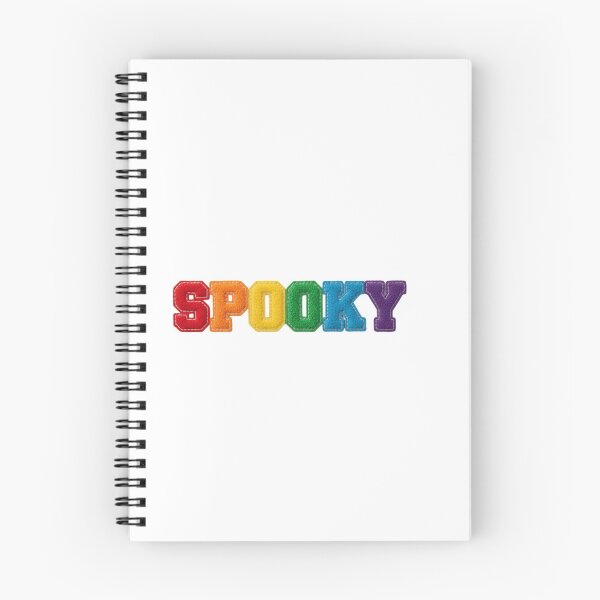 Item preview, Rainbow Felt Patch "SPOOKY" Text - Collegiate Style Halloween Embroidery Design designed and sold by disenokart.