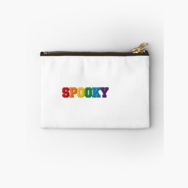 Item preview, Rainbow Felt Patch "SPOOKY" Text - Collegiate Style Halloween Embroidery Design designed and sold by disenokart.