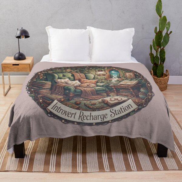 Item preview, Introvert Recharge Station - Cozy Reading Nook designed and sold by MRMDesign90.