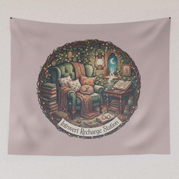 Item preview, Introvert Recharge Station - Cozy Reading Nook designed and sold by MRMDesign90.