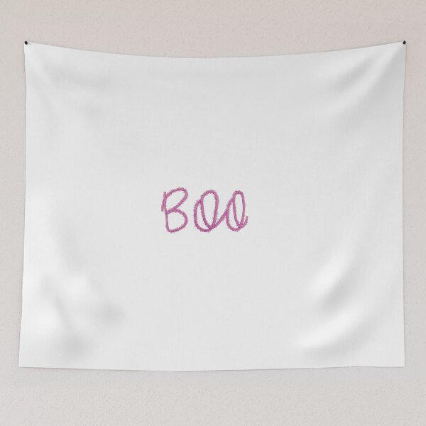 Item preview, Fluffy Pink Fuzzy "Boo" Script Text - Cute and Spooky Halloween Design designed and sold by disenokart.