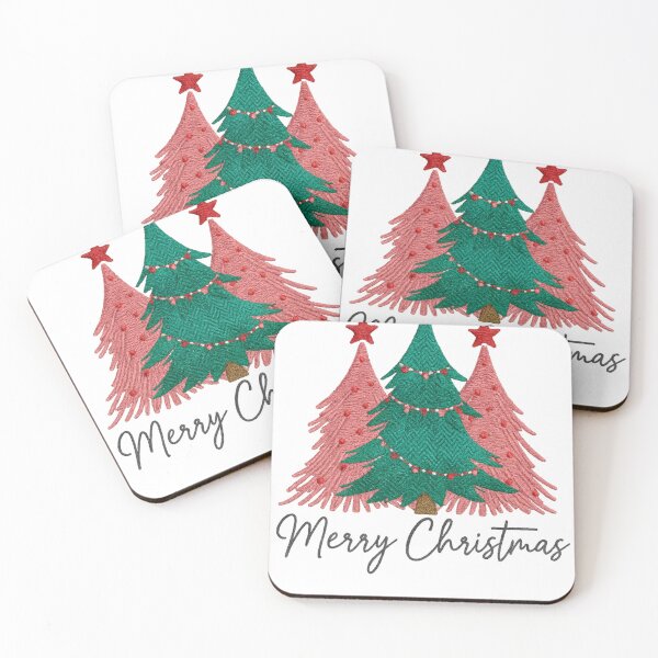 Item preview, Merry Christmas Pixel Embroidery print Sticker – Festive Tree Design designed and sold by Gurjeetpixelart.