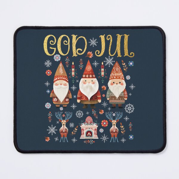 Item preview, God Jul Tomte Gnome Nordic Folk Art – Winter Holiday Scandinavian Christmas designed and sold by Pingestre.