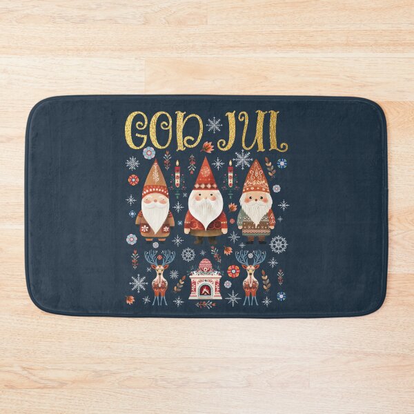 Item preview, God Jul Tomte Gnome Nordic Folk Art – Winter Holiday Scandinavian Christmas designed and sold by Pingestre.