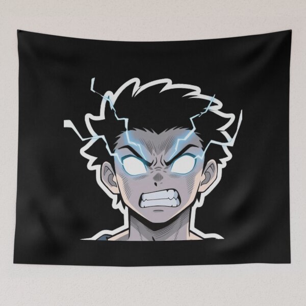 Item preview, Anime Lightning Rage Boy Sticker – Glowing Eyes Electric Power Art. designed and sold by Subhash1562.
