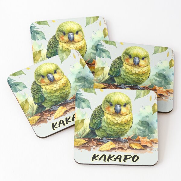 Item preview, Little kakapo parrot in jungle leaves, funny designed and sold by LiskoDesign.
