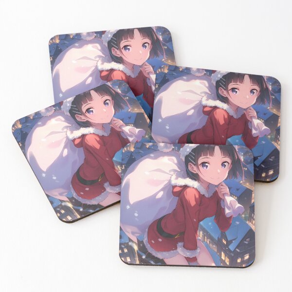 Item preview, Christmas Kirigaya Suguha Sword Art Online Anime Girl Santa Claus Winter Rooftop Snow designed and sold by HumbertoValveno.