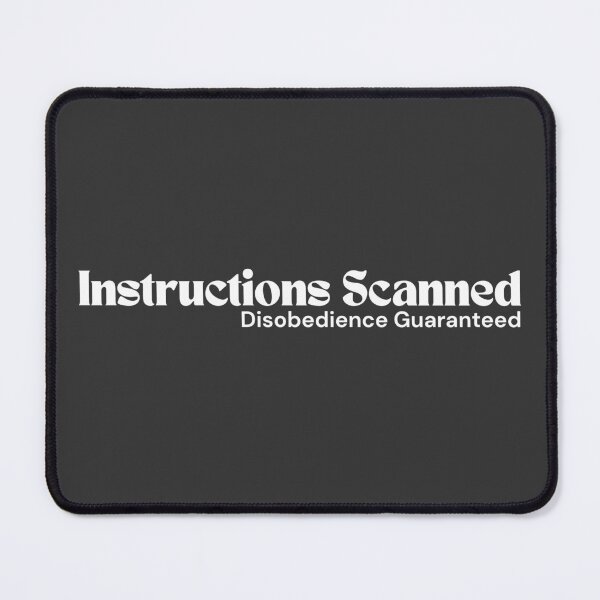 Item preview, Instructions Scanned. Disobedience Guaranteed. (White Edition) – Minimalist Text | Sarcastic Rebel Quote | RETL Style designed and sold by RETL.