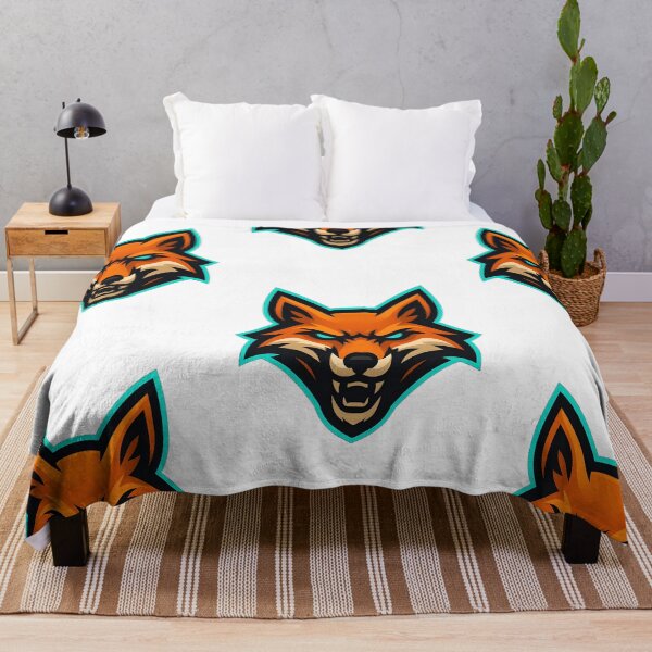 Item preview, Turquoise Fox Head – Neon Outline Mascot Illustration designed and sold by Dax Studio.