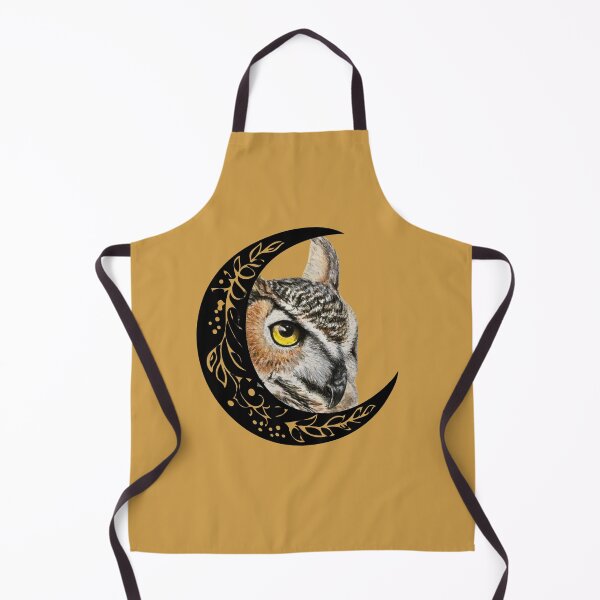 Item preview, Owl and Cresent moon designed and sold by OnaleeNicklinArt.