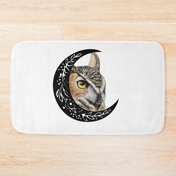 Item preview, Owl and Cresent moon designed and sold by OnaleeNicklinArt.