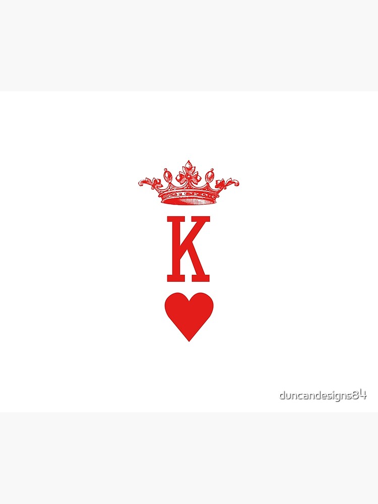 King Of Hearts Playing Cards Design For Poker Players Duvet Cover By Duncandesigns84 Redbubble