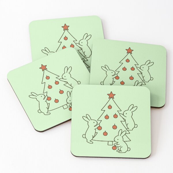 Item preview, Christmas Rabbits – Cute Holiday Tree Design designed and sold by Dogandesighn.