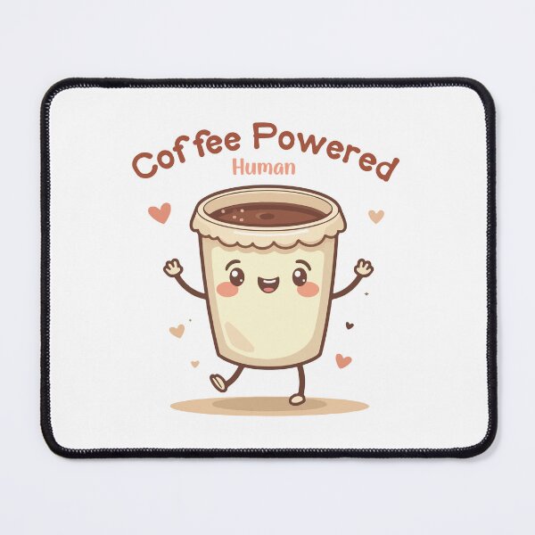 Item preview, Coffee Powered Human T-Shirt - Cute Coffee Lover Caffeine Energy Tee designed and sold by Design-Pro-21.