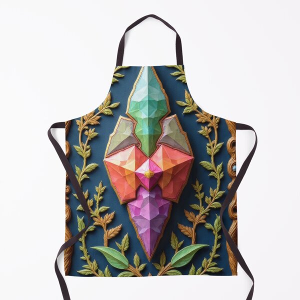 Item preview, Geometric gemstones on a blue background with a frame designed and sold by Mianku | Für das Leben.